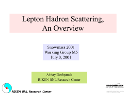 Lepton Hadron Scattering, An Overview