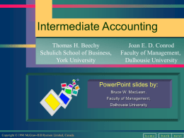 Intermediate Accounting - Mount Allison University