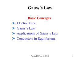 Gauss’s Law - Missouri University of Science and Technology