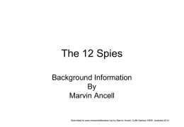 PowerPoint Slideshow about the 12 Spies
