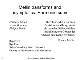 Mellin Transform and asymptotics: Harmonic sums