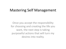 Mastering Self Management - Midlands Technical College