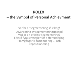 ROLEX – the Symbol of Personal Achievment