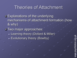 Theories of Attachment - Psychlology Teaching Resources
