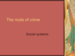 The roots of crime - Southeast Missouri State University