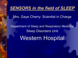 Sensors in the field of Sleep