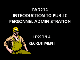 PAD214 INTRODUCTION TO PUBLIC PERSONNEL &hellip;