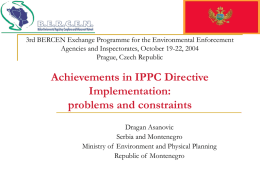 3rd BERCEN Excange Programme for the Environmental