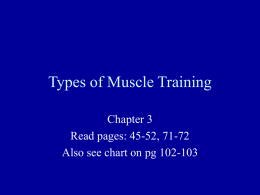Types of Muscle Training