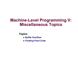 Machine Level Programming V