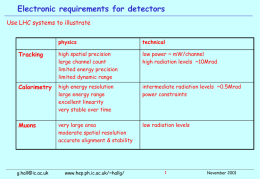 LHC front end electronics - HEP Group Research Pages