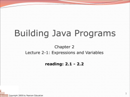 Building Java Programs - Everett School District