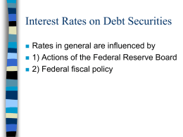 Interest Rates on Debt Securities