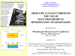 MERCURY CLEANUP THROUGH THE USE OF ELECTROCHEMICAL