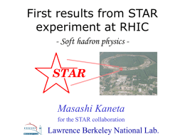 First results from STAR experiment at RHIC