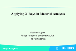 Applying X-rays in Material Analysis