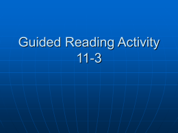 Guided Reading Activity 11-3