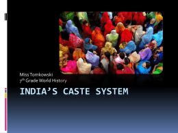 India’s Caste System - Hollidaysburg Area School District