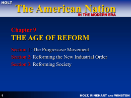 CHAPTER 18 THE AGE OF REFORM