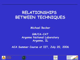 ACA Summer Course 2006 lecture