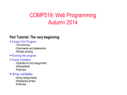 COMP519: Web Programming Fall 2005
