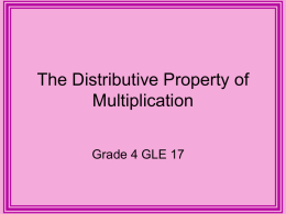 Distributive Property PowerPoint