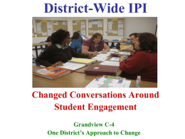 District‐Wide IPI: Changed Conversations Around Student