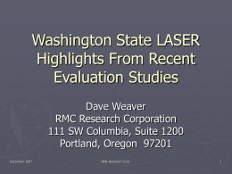Washington State LASER Study of Highly Successful Schools
