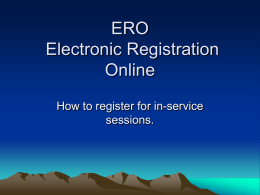 ERO Electronic Registration Online