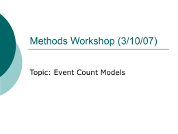 Methods Workshop (3/10/07)