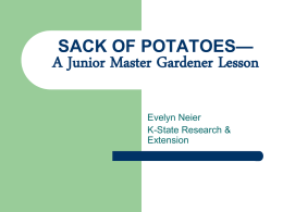 SACK OF POTATOES— A Junior Master Gardener Lesson