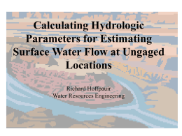 Calculating Hydrologic Parameters for Estimating Surface