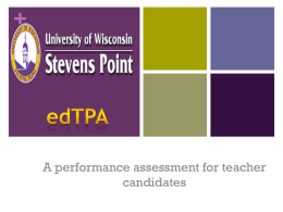 edtpa - University of Wisconsin–Stevens Point