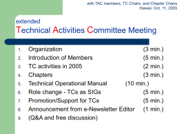 extended Technical Activities Committee