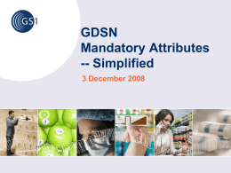 GDSN Mandatory Attributes