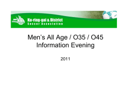 All Age / O35 Information Evening