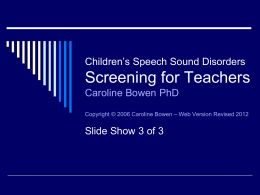 3. QS Teachers: Communication - Speech