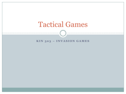 Tactical Games Model