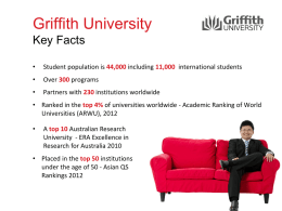 Griffith University Presentation