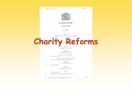Charity Reforms - Methodist Church of Great Britain