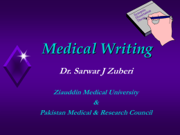 Types of Medical Writing
