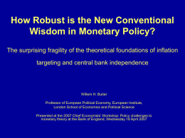Rethinking Inflation Targeting and Central Bank Independence