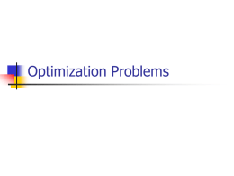 Optimization Problems - Diablo Valley College