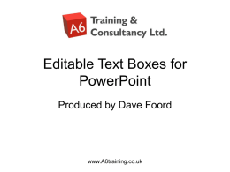 Editable Text Boxes for PowerPoint
