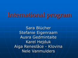 International program