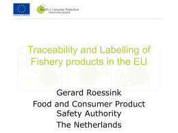 EU requirements concerning traceability of Fishery products