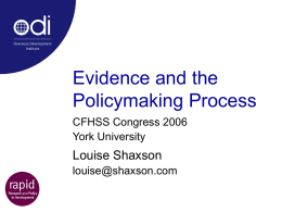 Module 2 - Louise Shaxson - Overseas Development Institute