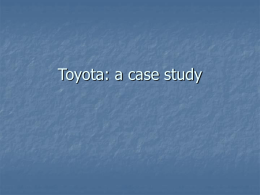 Toyota: a case study - University of Oxford
