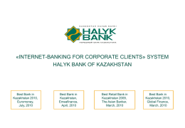 Halyk Bank's Presentation