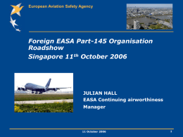 Diapositive 1 - European Aviation Safety Agency